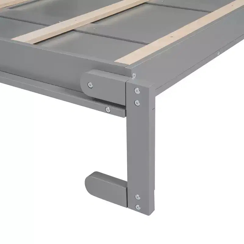 Full/Queen Murphy Wall Bed with Side Shelves & LED Lights, 600 lb Capacity, Plywood & MDF Frame