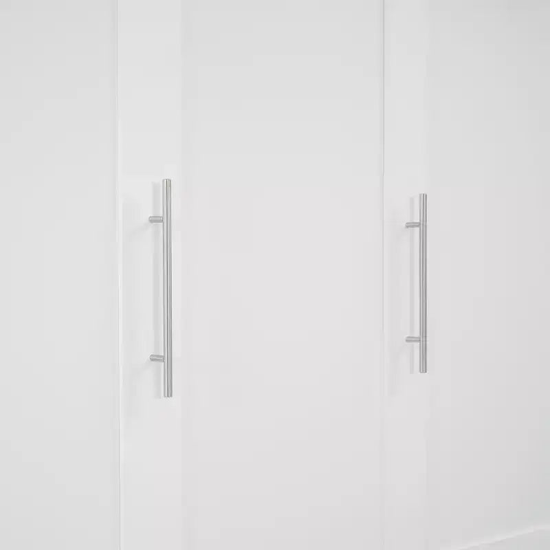 Full/Queen Murphy Wall Bed with Side Shelves & LED Lights, 600 lb Capacity, Plywood & MDF Frame