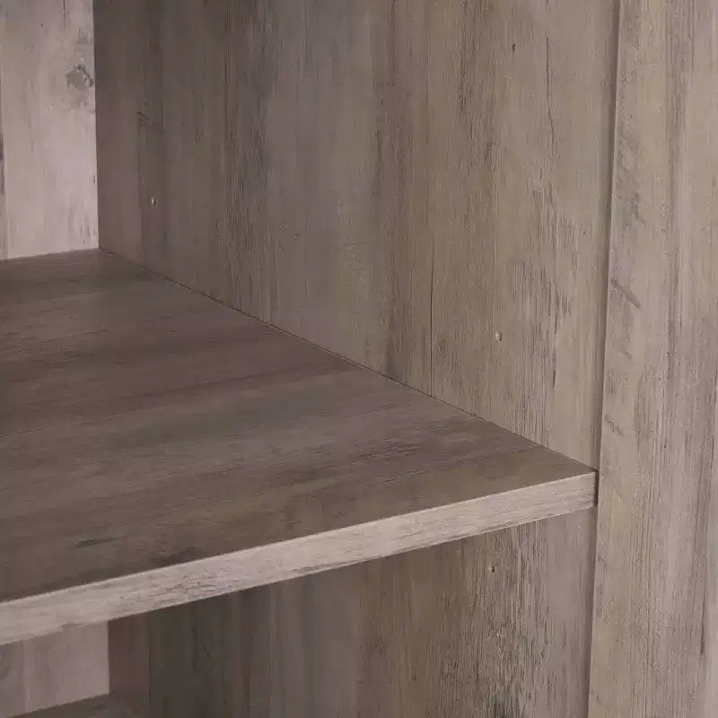 Wardrobe Closet with 2 Doors & 2 Drawers, 4 Adjustable Shelves, MDF, Anti-Tip Hardware, 84" Tall