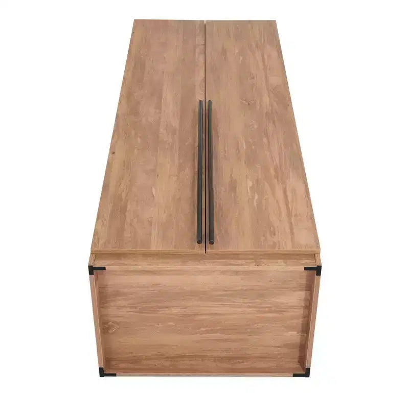 Wardrobe Closet with 2 Doors & 2 Drawers, 4 Adjustable Shelves, MDF, Anti-Tip Hardware, 84" Tall
