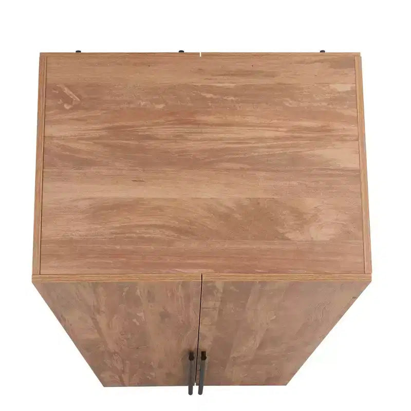 Wardrobe Closet with 2 Doors & 2 Drawers, 4 Adjustable Shelves, MDF, Anti-Tip Hardware, 84" Tall