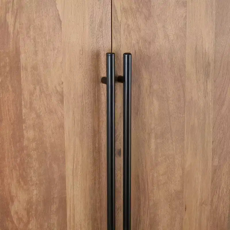 Wardrobe Closet with 2 Doors & 2 Drawers, 4 Adjustable Shelves, MDF, Anti-Tip Hardware, 84" Tall