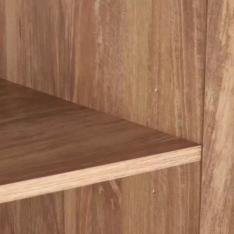 Wardrobe Closet with 2 Doors & 2 Drawers, 4 Adjustable Shelves, MDF, Anti-Tip Hardware, 84" Tall