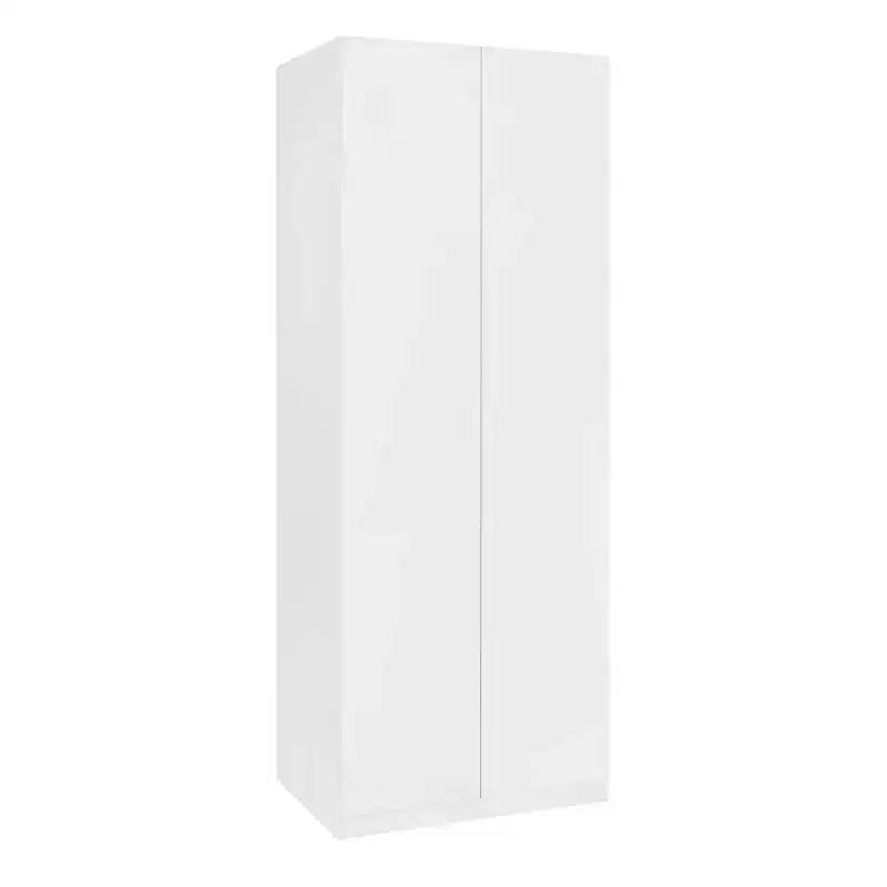 Wardrobe Closet with 2 Doors & 2 Drawers, 4 Adjustable Shelves, MDF, Anti-Tip Hardware, 84" Tall