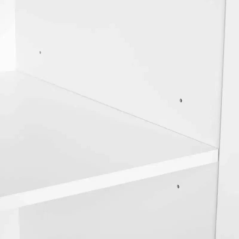 Wardrobe Closet with 2 Doors & 2 Drawers, 4 Adjustable Shelves, MDF, Anti-Tip Hardware, 84" Tall