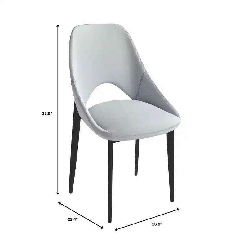 Modern Upholstered Dining Chair, Fabric Seat with Metal Legs, Accent Seating for Kitchen, Dining Room, or Office
