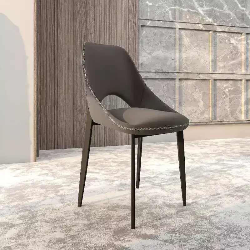 Modern Upholstered Dining Chair, Fabric Seat with Metal Legs, Accent Seating for Kitchen, Dining Room, or Office