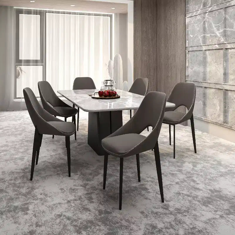 Modern Upholstered Dining Chair, Fabric Seat with Metal Legs, Accent Seating for Kitchen, Dining Room, or Office