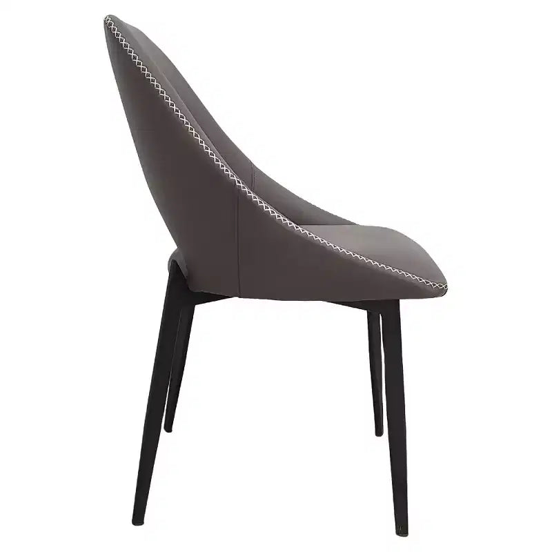 Modern Upholstered Dining Chair, Fabric Seat with Metal Legs, Accent Seating for Kitchen, Dining Room, or Office