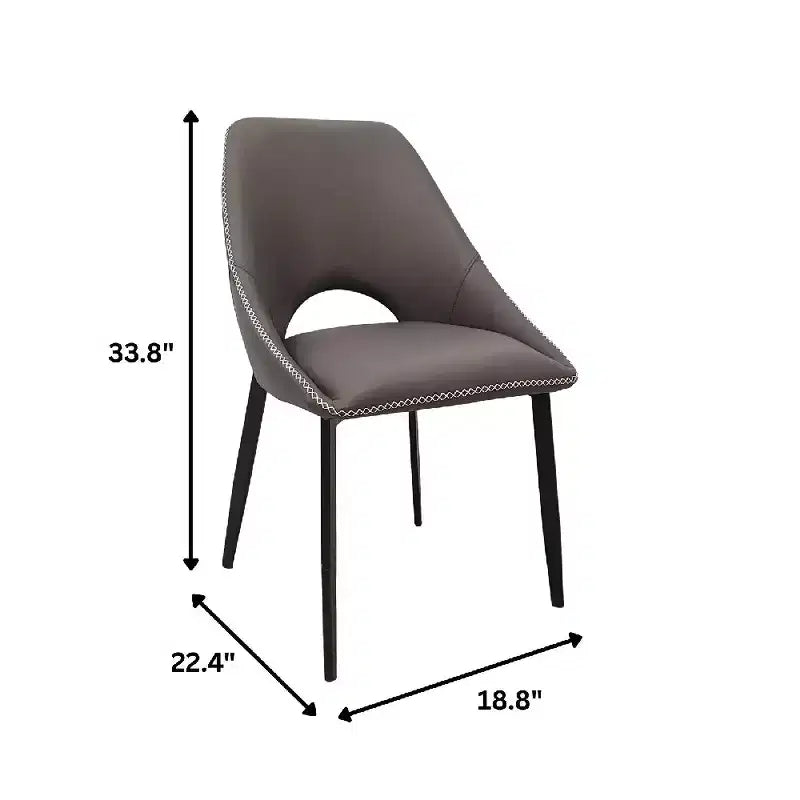 Modern Upholstered Dining Chair, Fabric Seat with Metal Legs, Accent Seating for Kitchen, Dining Room, or Office