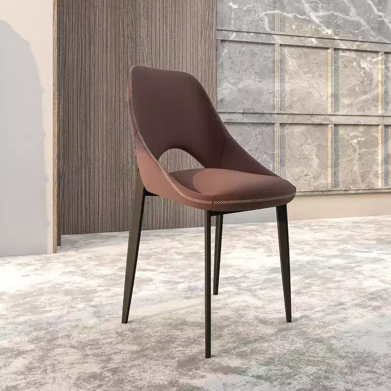Modern Upholstered Dining Chair, Fabric Seat with Metal Legs, Accent Seating for Kitchen, Dining Room, or Office
