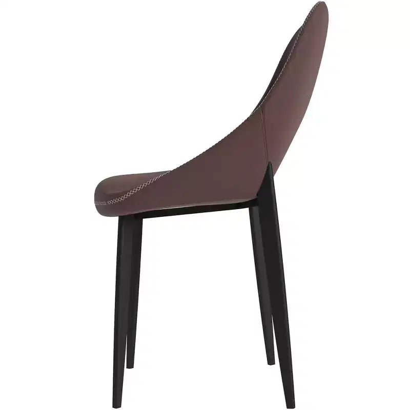 Modern Upholstered Dining Chair, Fabric Seat with Metal Legs, Accent Seating for Kitchen, Dining Room, or Office