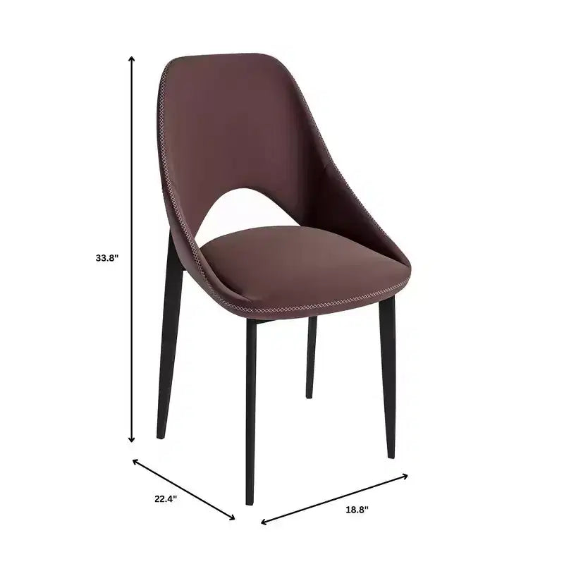 Modern Upholstered Dining Chair, Fabric Seat with Metal Legs, Accent Seating for Kitchen, Dining Room, or Office