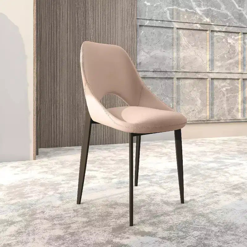 Modern Upholstered Dining Chair, Fabric Seat with Metal Legs, Accent Seating for Kitchen, Dining Room, or Office