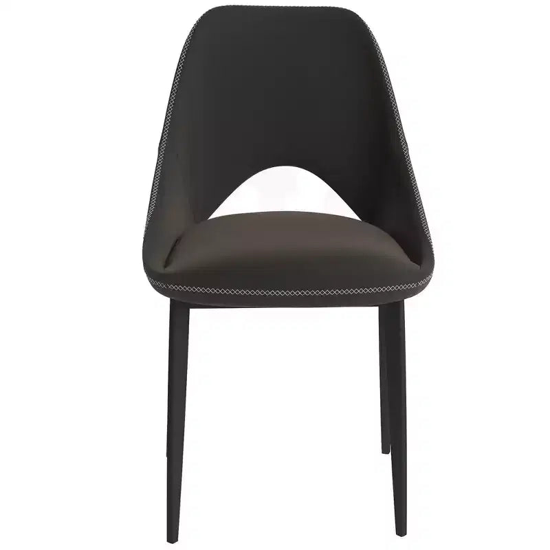 Modern Upholstered Dining Chair, Fabric Seat with Metal Legs, Accent Seating for Kitchen, Dining Room, or Office