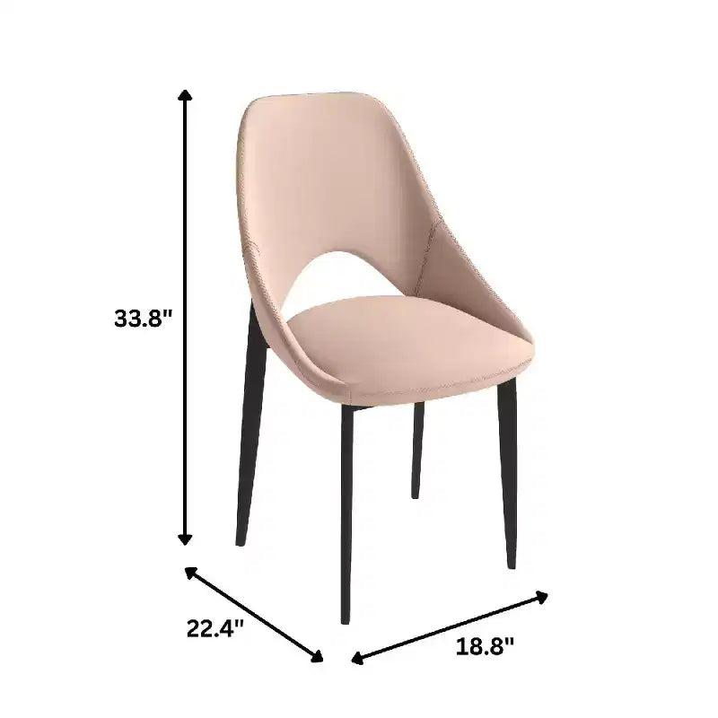 Modern Upholstered Dining Chair, Fabric Seat with Metal Legs, Accent Seating for Kitchen, Dining Room, or Office