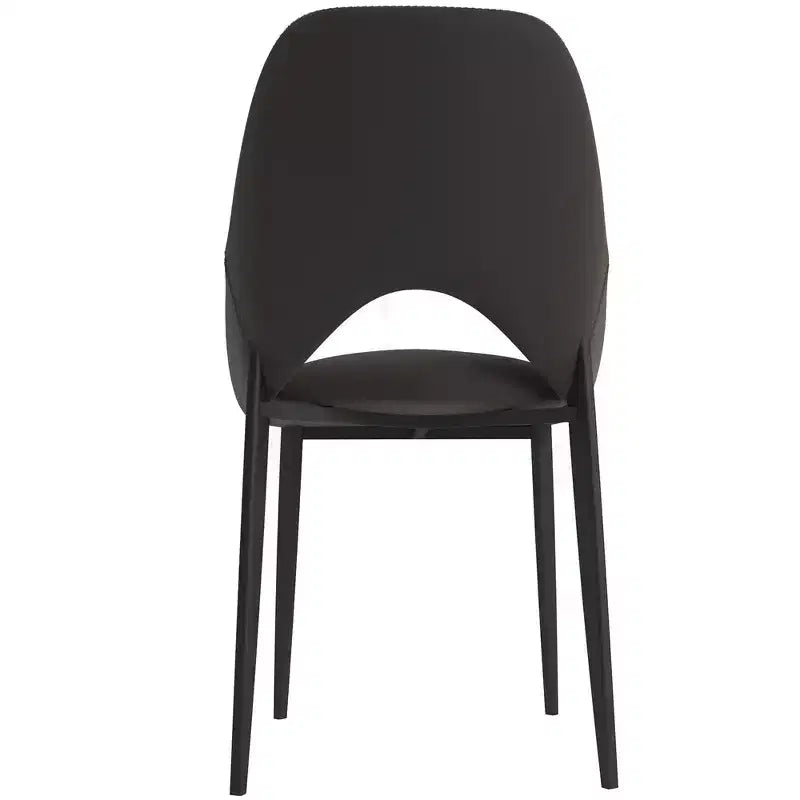 Modern Upholstered Dining Chair, Fabric Seat with Metal Legs, Accent Seating for Kitchen, Dining Room, or Office