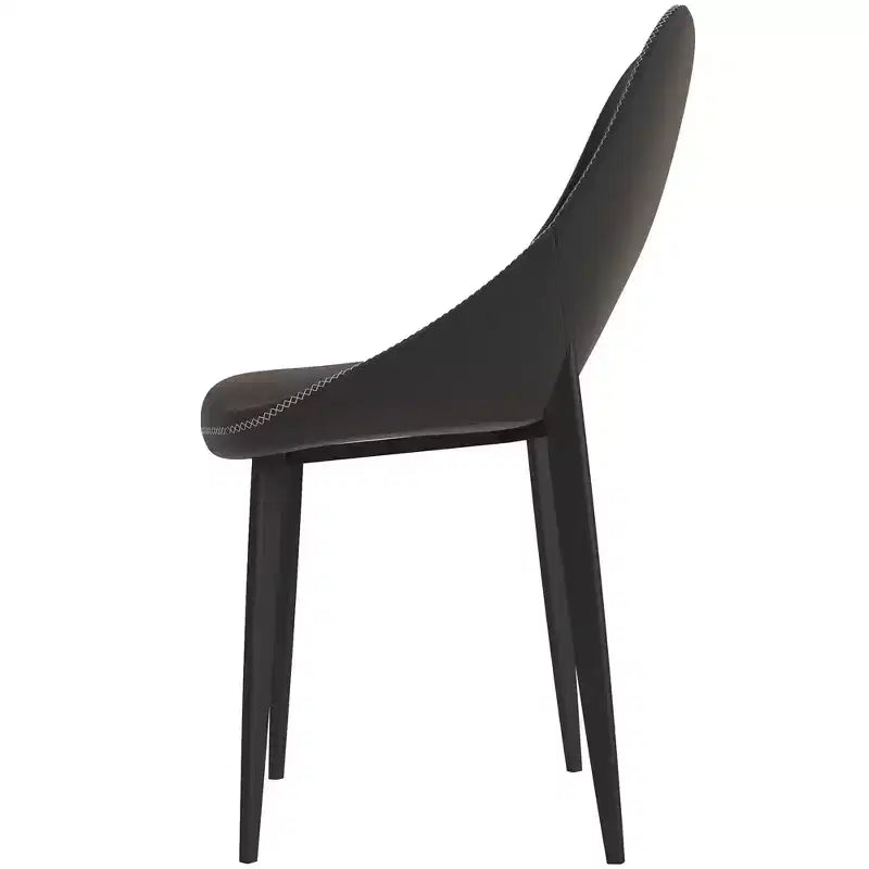 Modern Upholstered Dining Chair, Fabric Seat with Metal Legs, Accent Seating for Kitchen, Dining Room, or Office