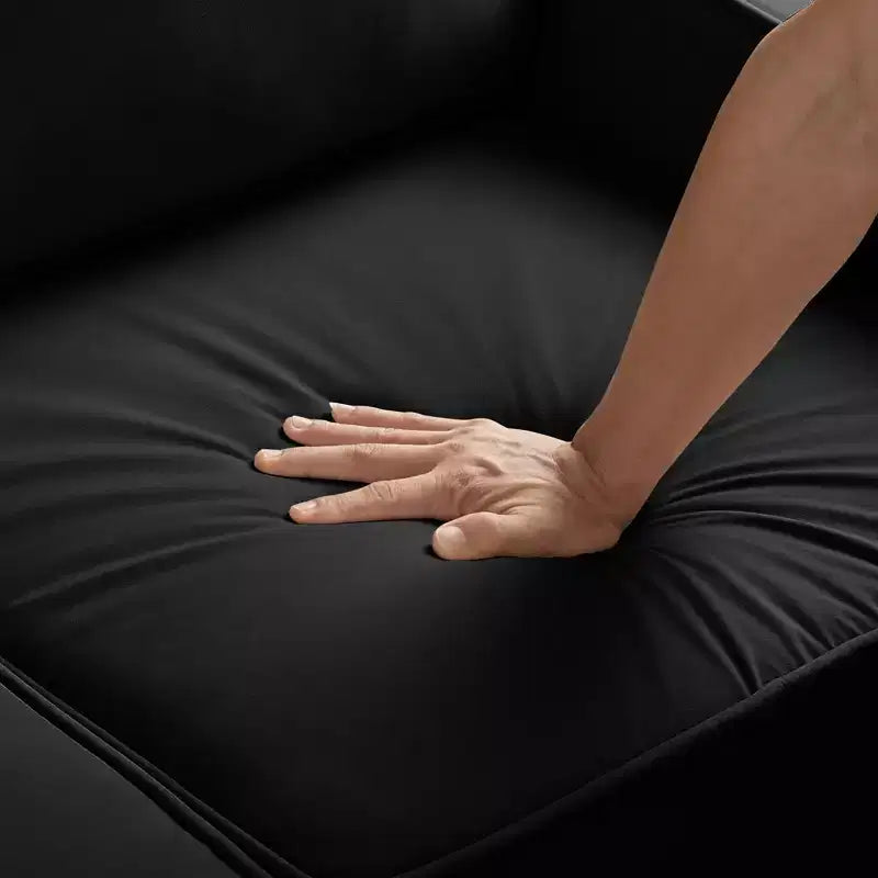 Velvet Upholstered Sofa with Scooped Armrests & Wood Legs, Single/Loveseat/3-Seat Options