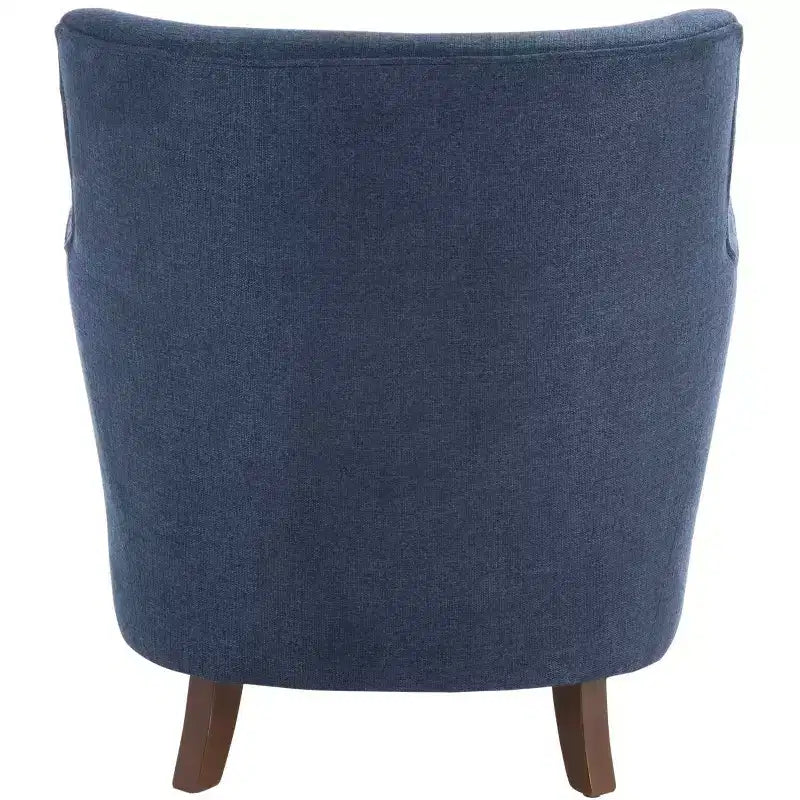 Cognac Upholstered Accent Chair, Wood Frame, Foam Cushion, 275 lb Capacity