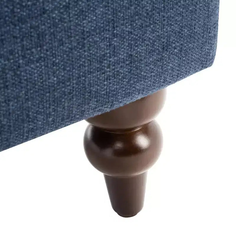 Cognac Upholstered Accent Chair, Wood Frame, Foam Cushion, 275 lb Capacity