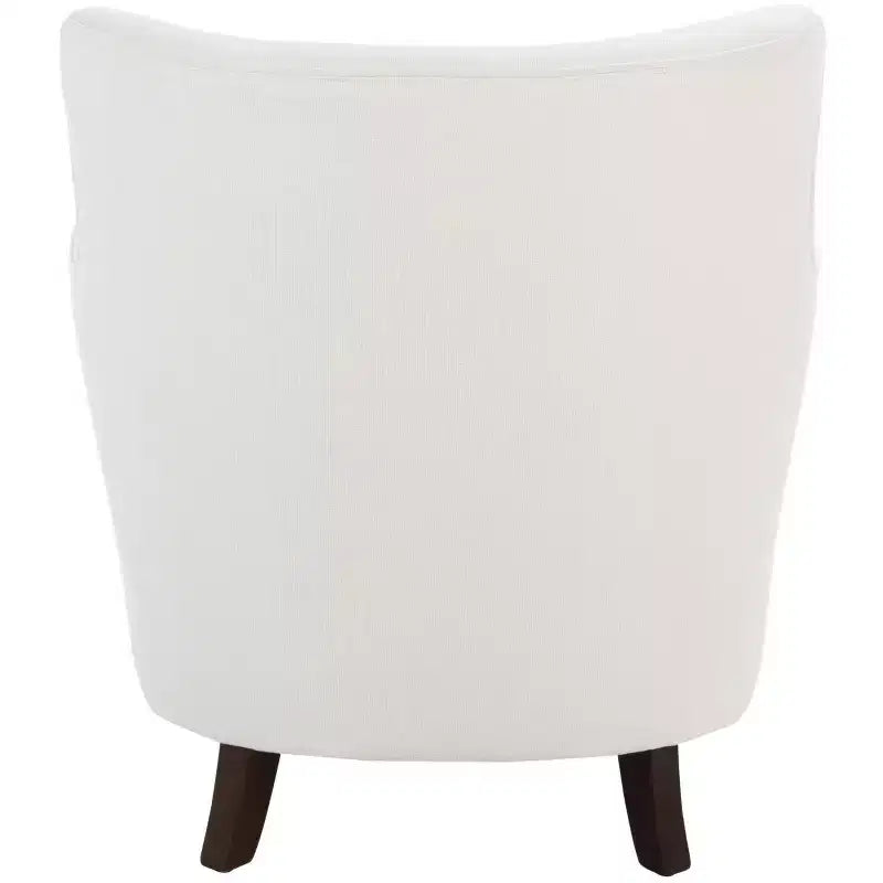 Cognac Upholstered Accent Chair, Wood Frame, Foam Cushion, 275 lb Capacity