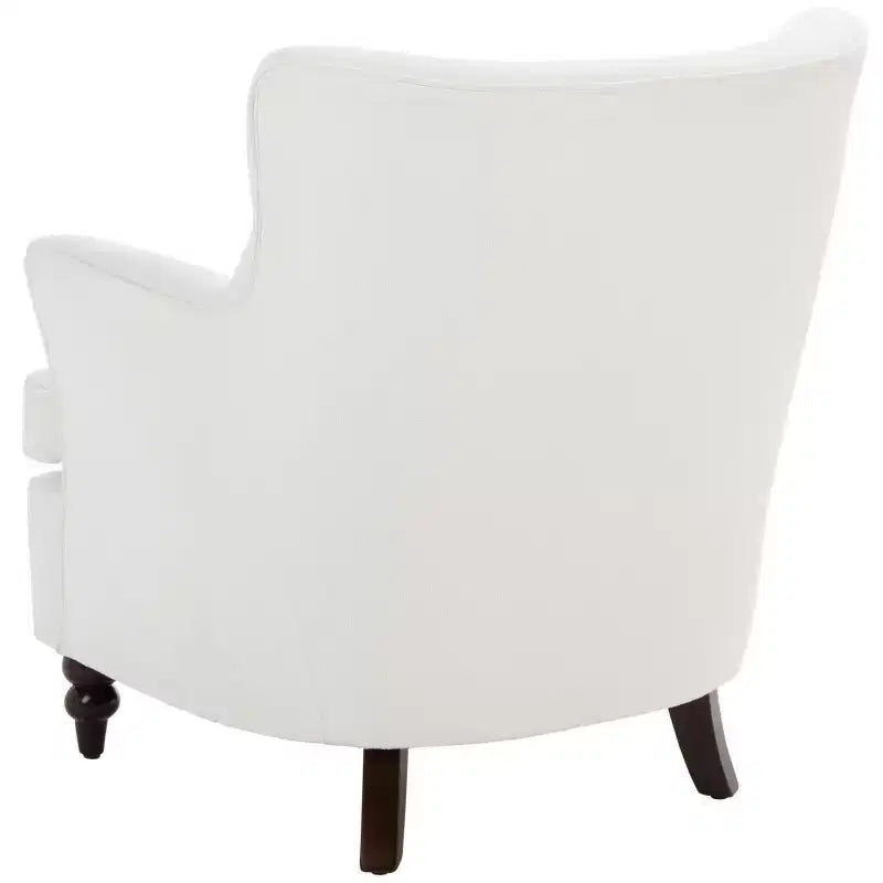 Cognac Upholstered Accent Chair, Wood Frame, Foam Cushion, 275 lb Capacity