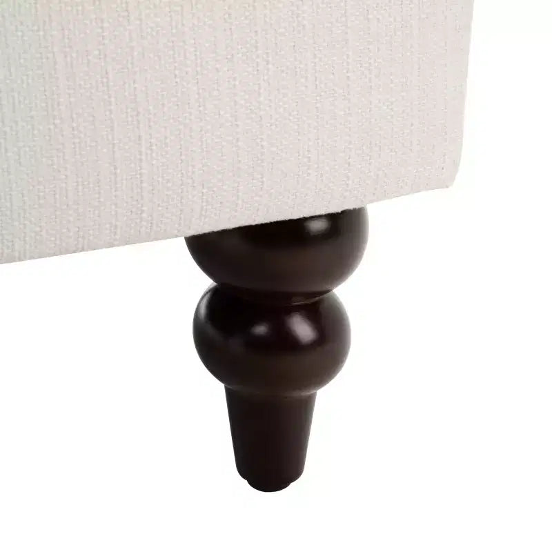 Cognac Upholstered Accent Chair, Wood Frame, Foam Cushion, 275 lb Capacity