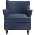 Cognac Upholstered Accent Chair, Wood Frame, Foam Cushion, 275 lb Capacity